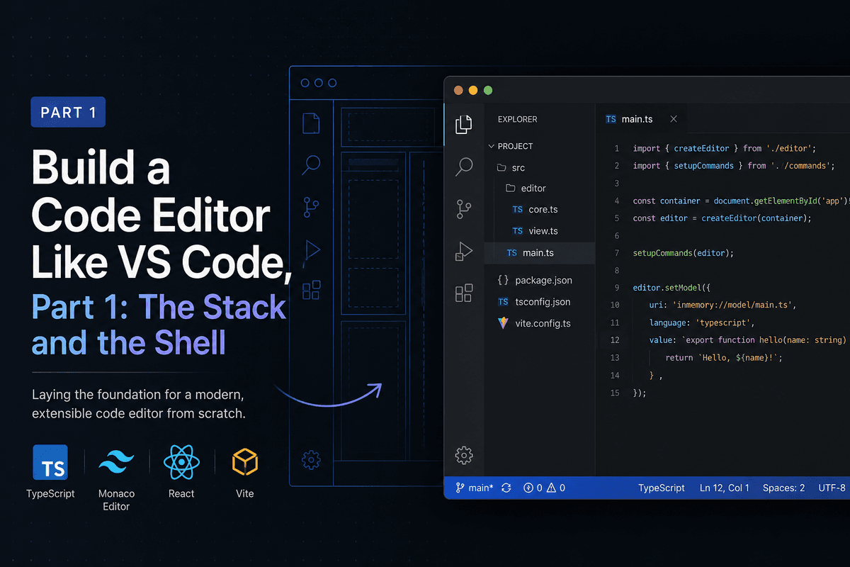 Build a Code Editor Like VS Code, Part 1: The Stack and the Shell