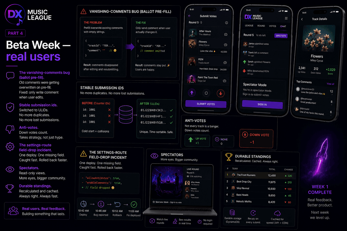 Dx Music League Part 4 : Beta Week